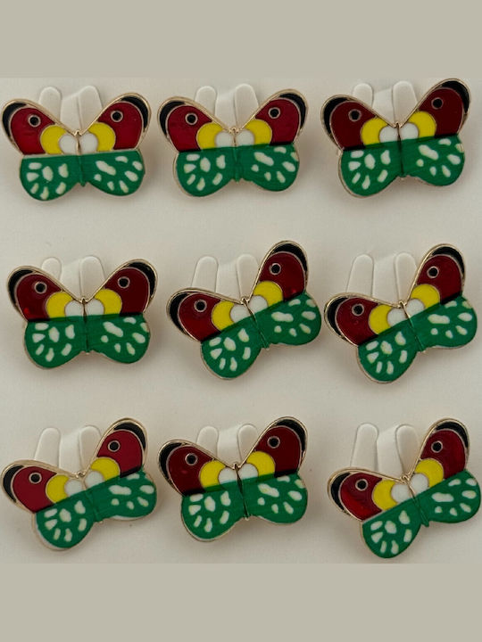 Set 12 Pinuri Martisor Copii Design Fluture Jolie Multicolor