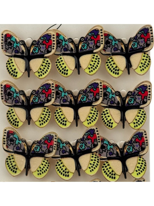 Set 12 Pinuri Martisor De Primăvară Design Fluture Cu Aripă Deschisă Multicolore