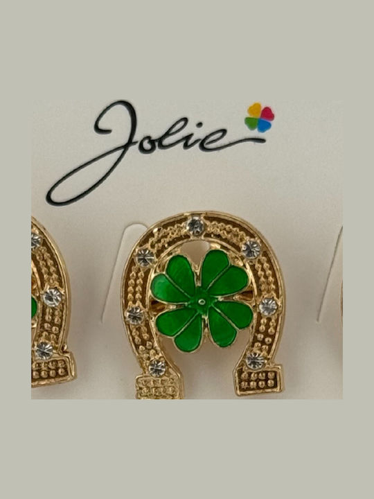 Set 12 Spring Martisor Brooches Jolie Clover In Horseshoe Design Multicolor