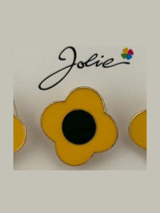 Set 12 Pinuri Mărțișor Copii Model Floare Jolie Galbene