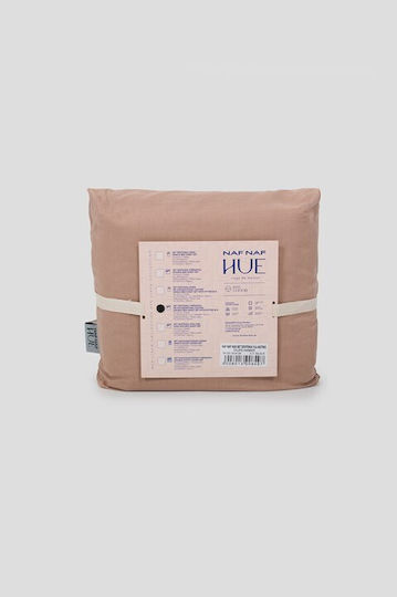 Viokarpet Duvet Cover Set 165x245cm Single With Pillowcase Hue Taupe Amber