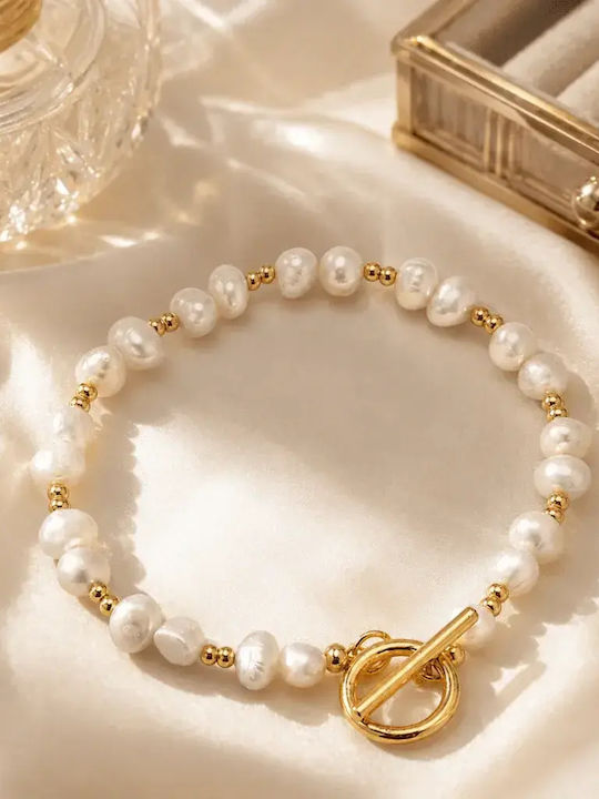 Vintage Bracelet Pearlescent Geometric Detail