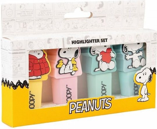 Grupo Erik Marker Unterstreichen Sie Snoopy Set 4 Stück
