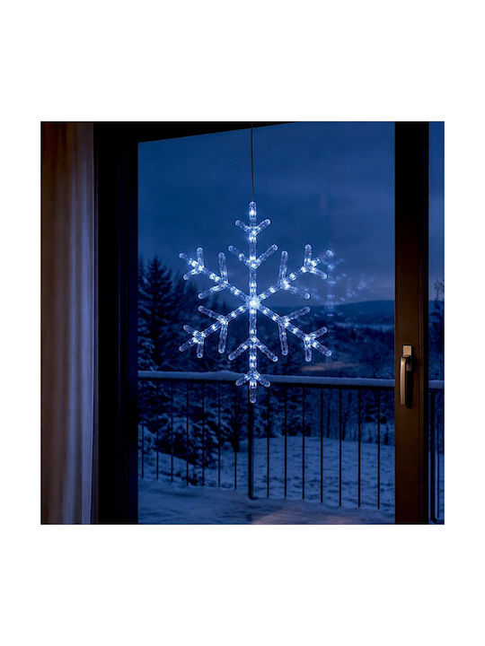 Hängendes Weihnachtsbaumschmuck Schneeflocke Beleuchtete Kunststoff Weiße 33x38cm