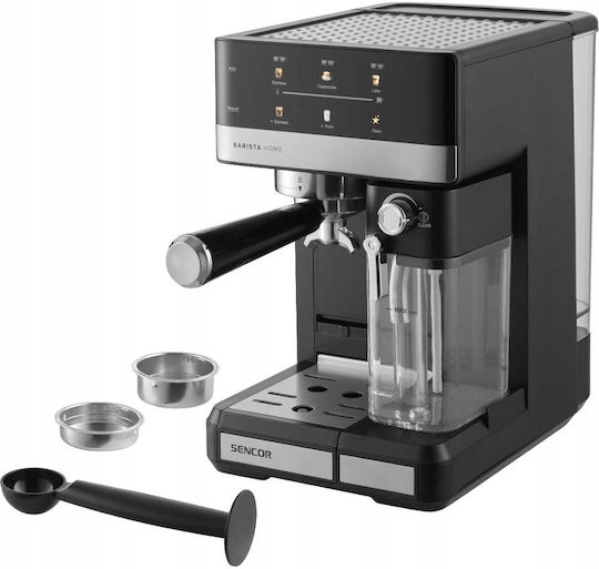 Sencor Автоматична Еспресо Кафемашина 1350W 20bar За Cappuccino Черна SES 4060BK