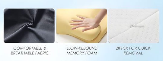 Медицинска възглавница за врат Memory Foam 65x40x14cm Бяла
