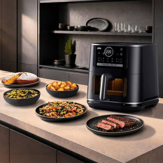 Braun Air Fryer 8lt Μαύρο HF7076BK