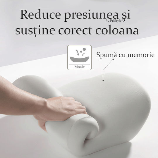 Pernă medicală pentru gât Spumă de memorie Negru