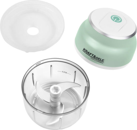 Kraft & Dele Mini Tocatoare Multi 28W cu Recipient 150ml Alb