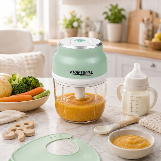 Kraft & Dele Mini Tocatoare Multi 28W cu Recipient 230ml Alb