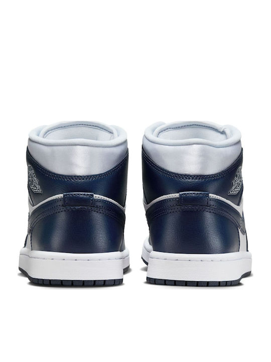 Jordan 1 Mid Ghete Pentru Femei Albastru Marin
