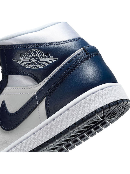 Jordan 1 Mid Ghete Pentru Femei Albastru Marin