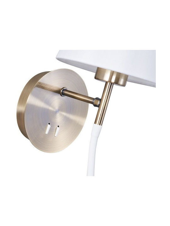 Domoletti Wandleuchte mit E27 Lampenbirnensockel Gold 16,5 cm