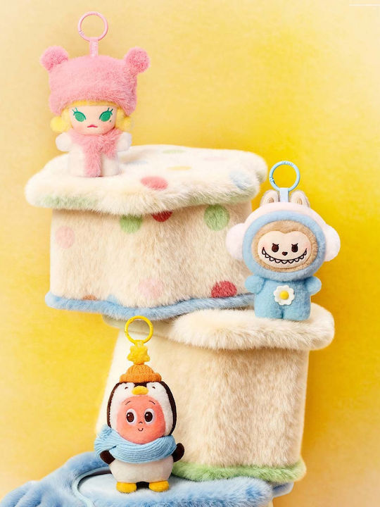 Plüschiger Schlüsselanhänger Pop Mart Pop Bean Fluffy Cozy Series Plüsch Anhänger Blind Box 1 Stück Zufallsauswahl
