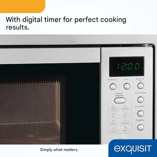 Exquisit Cuptor cu microunde încorporabil cu grill 20lt gri