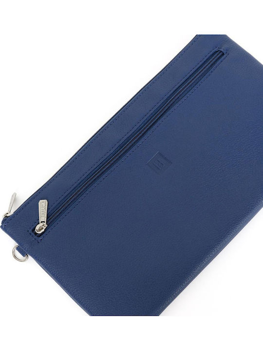 Small Leather Women's Wallet Blue