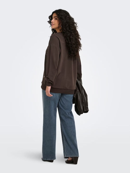 Women's Cotton Long Sleeve Brown Blouse