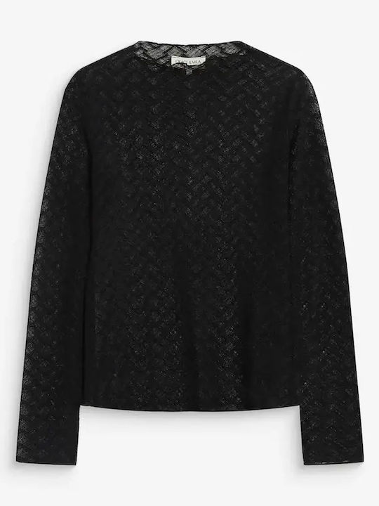 Women's Long Sleeve Black Blouse