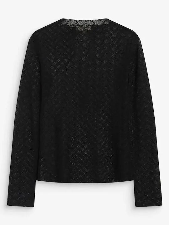 Women's Long Sleeve Black Blouse