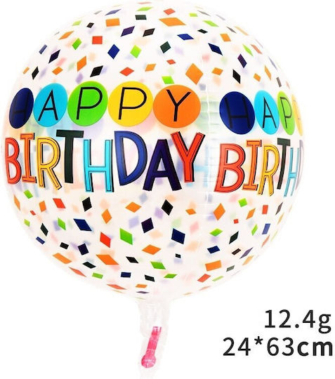 Balon Zi De Naștere Folie Jumbo Alb 63 cm