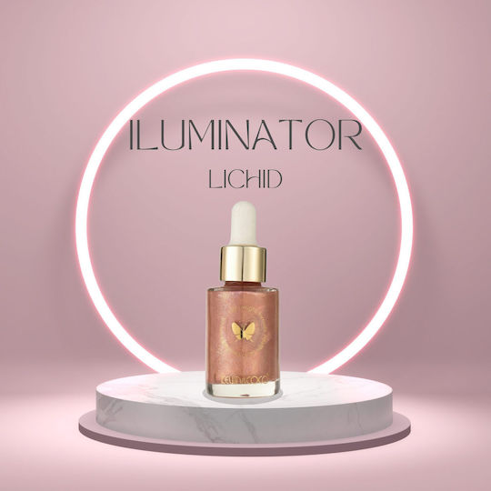 Highlighter Lichid Pentru Față Kevin&coco Instant Anti Age Nuanță Bronze Efect Radiant Glow Luminous Bronze 3.5x3.5x8.5cm