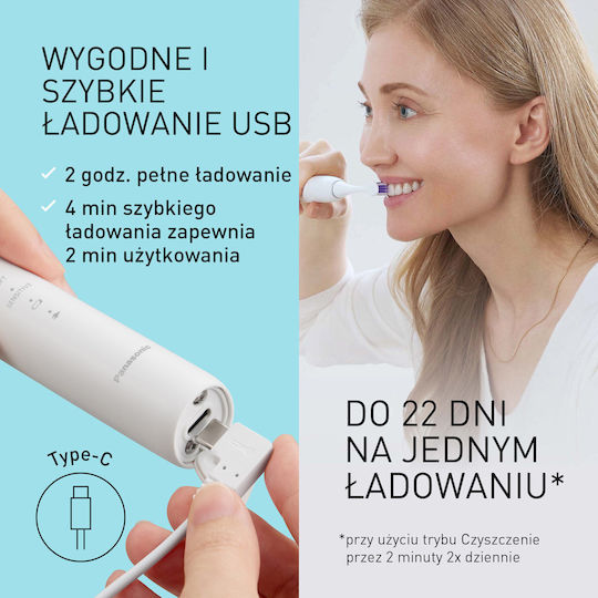 Panasonic Irigator bucal cu Senzor de Presiune și Husă de Călătorie 2141350 Alb