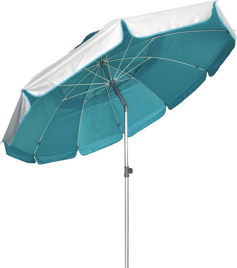 Escape Folding Aluminum Beach Umbrella Diameter 2.02m with UV Protection and Air Duct Blue