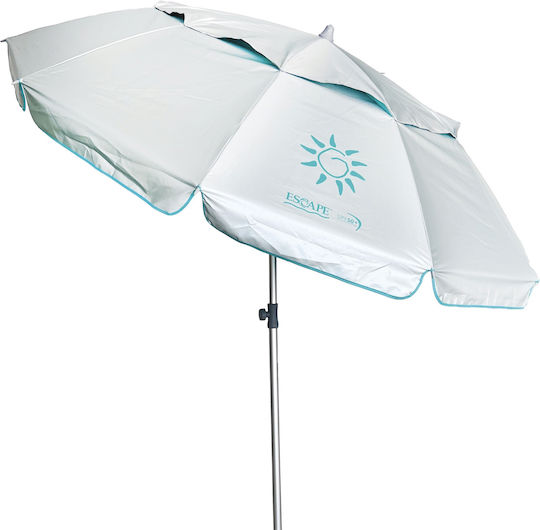 Escape Folding Aluminum Beach Umbrella Diameter 2.02m with UV Protection and Air Duct Blue
