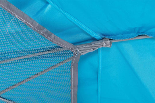 Escape Folding Aluminum Beach Umbrella Diameter 2.02m with UV Protection and Air Duct Blue