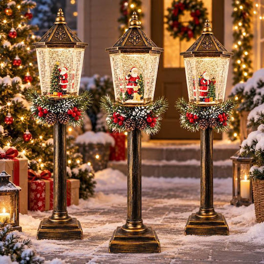 Weihnachts Schneekugel Beleuchtete Ampel Batterien 17x56.5cm