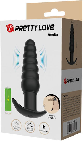 Anal Plug with Vibration Black