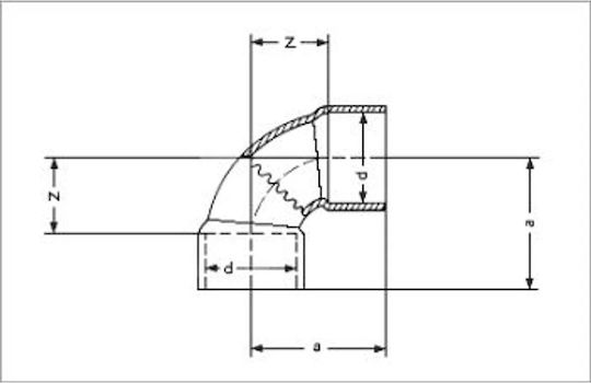 Sanha Copper Pipe Elbow 5090 90° 18mm 1509018