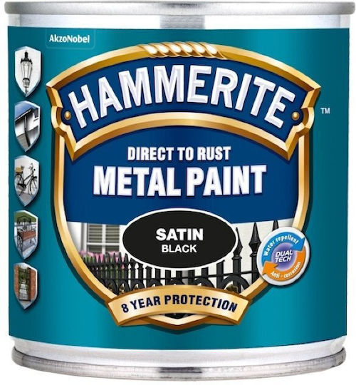 Hammerite 2.5 л Черен Сатен