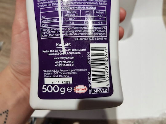 Memorysolution Konstruktions- und Schwerlastkleber Tapete Transparent 500gr