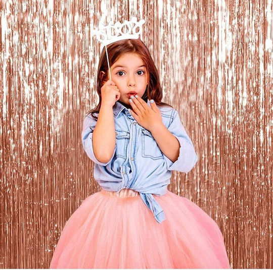 Perdea Franjurată Flippy Decorațiuni Pentru Petreceri Model Fundal Foto Decorațiune Colorată Pentru Petreceri Dimensiune 100x200 Cm Roz Auriu