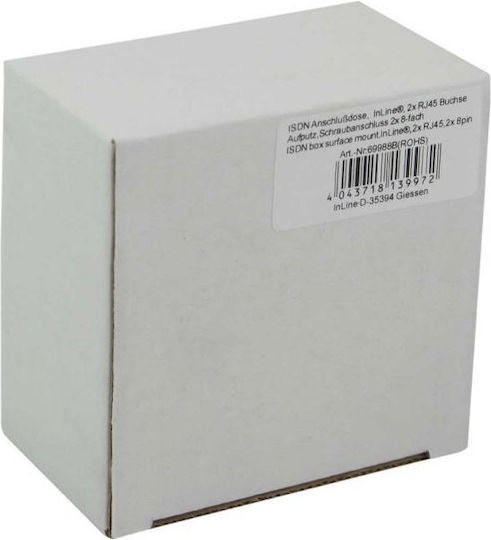 InLine Priză de Rețea Externă Simplă RJ45 în Culoare Albă 69988B