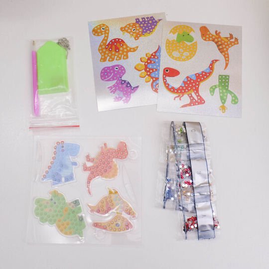 DIY Set of Diamond Painting Stickers with Rhinestones – Animal Theme 6 Pcs