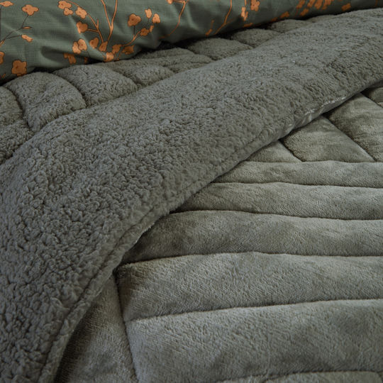 Nef-Nef Homeware Sherpa Comforter Set Single 160x220cm Alice 690 690 GSM