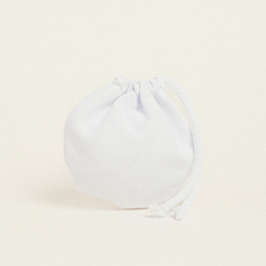 Beauty Home Fabric Gift Bucket Bag Beige 13x14cm