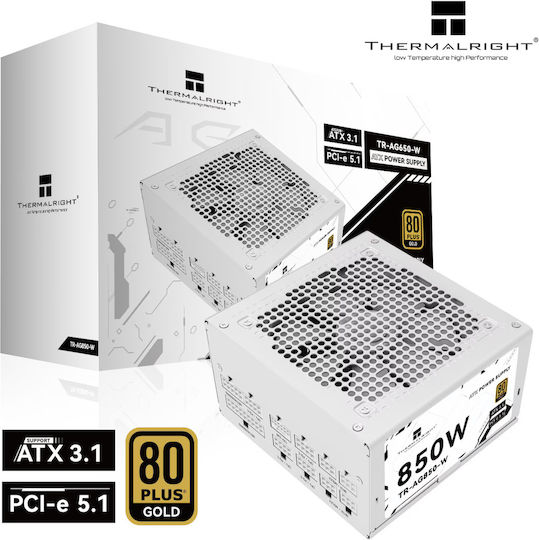 Thermalright 850W Albă Sursă de alimentare pentru calculator Complet modular 80 Plus Gold (TR-AG850-W)