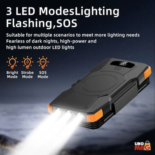 Linomag Power Bank Solar 10000mAh 22.5W Negru