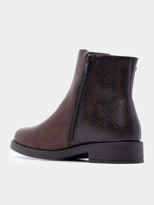 Wildleder Damen Stiefeletten Braun