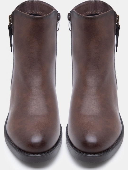 Wildleder Damen Stiefeletten Braun