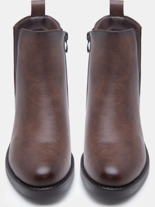 Wildleder Damen Stiefeletten Braun