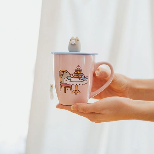 Grupo Erik Pusheen Чаша Керамична с Капак 350ml