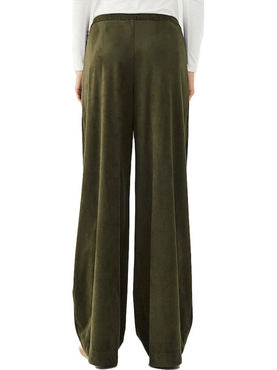 Access Women's Pantaloons with Rubber Band in Relaxed Fit Khaki