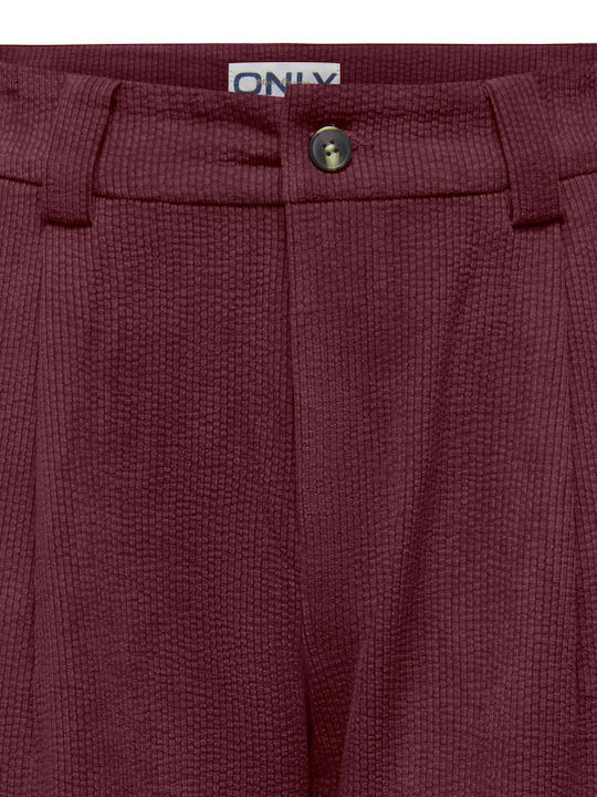 Damen Zeichenfolge Hose Burgundisch