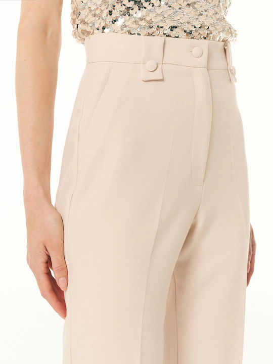 Forel Women's Vanilla Ecru Suit in Straight Leg Style