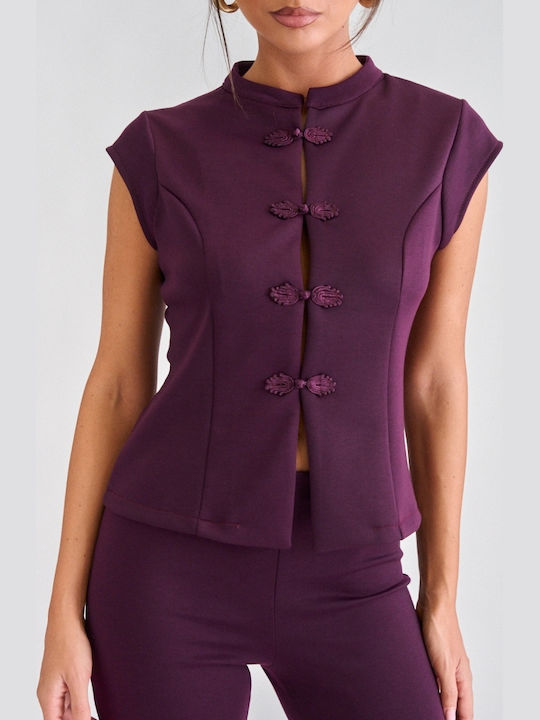 Women's Burgundy Set with Trousers