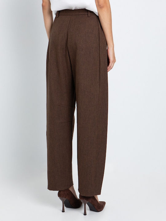 Damen Stoffhose Braun